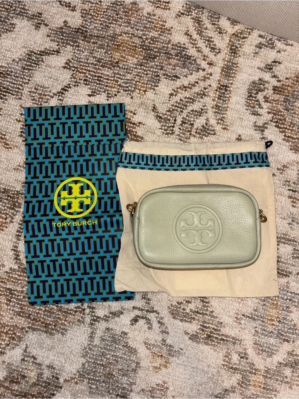 Tory Burch Perry Bombé Mini Crossbody Bag in Pine Frost